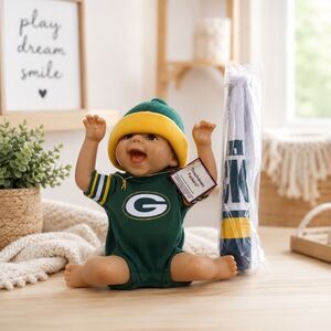 Ashton Drake Galleries "Touchdown Packers!" Collectible Baby Doll  5" READ